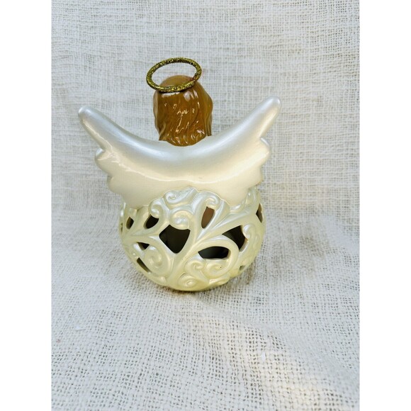 QVC Christmas Decor Porcelain ANGEL Luminary with Flameless Candle, Battery Oper - Picture 4 of 10